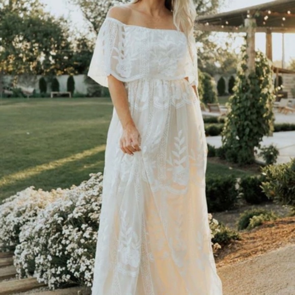 Baltic Born Dresses & Skirts - Baltic Born Leon Off Shoulder Maxi Dress